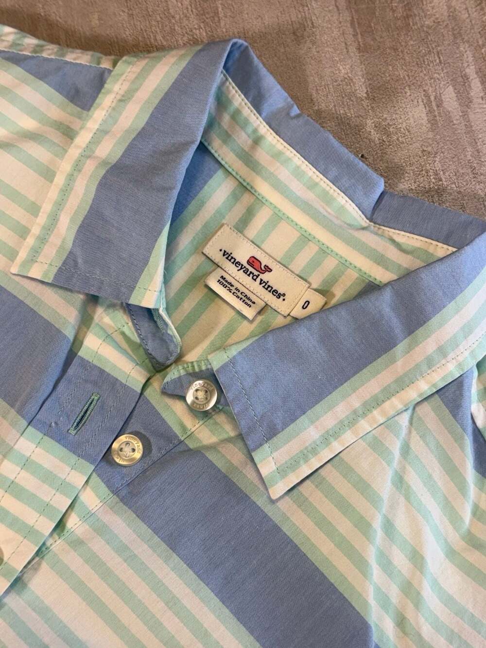 Vineyard Vines Women's Striped Long Sleeve Popover Shirt Size 0